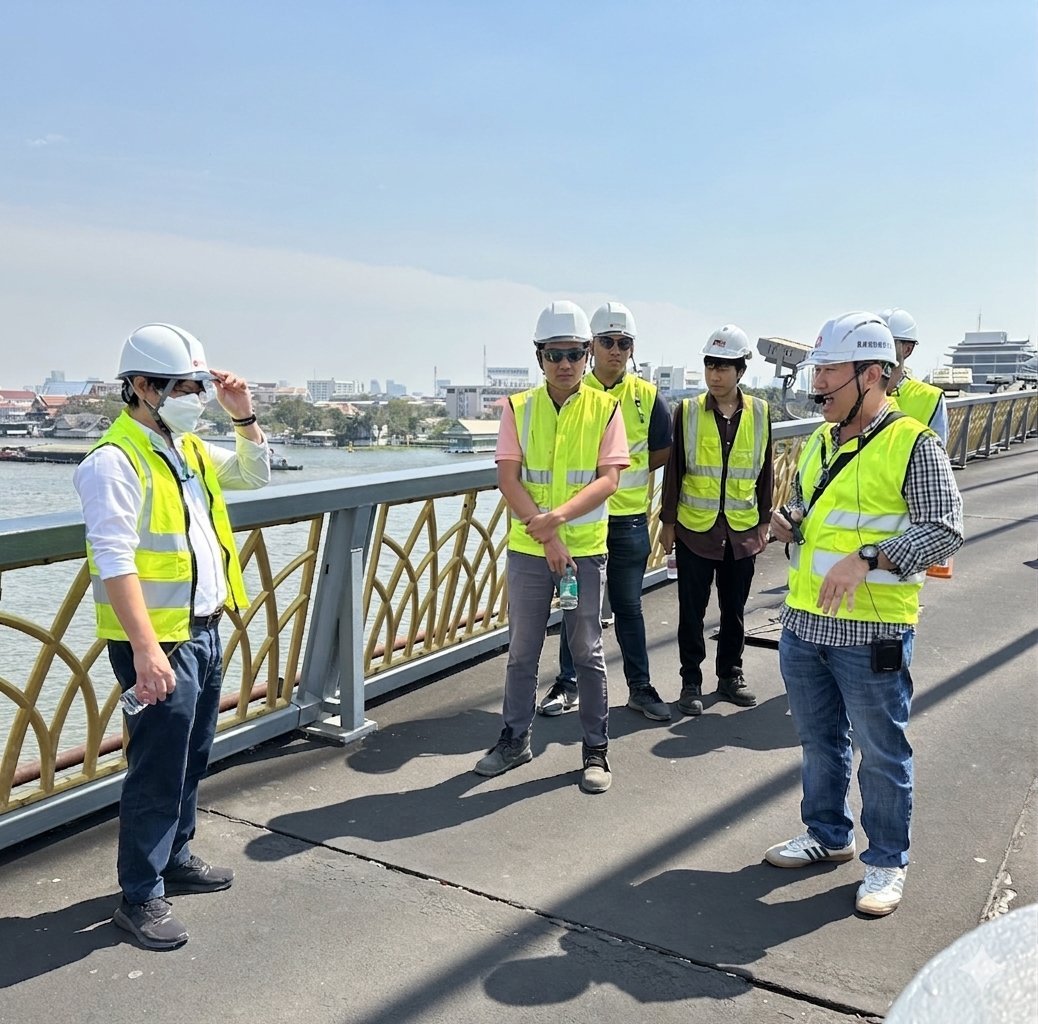 ASIAM engineers conducting bridge inspection in Bangkok